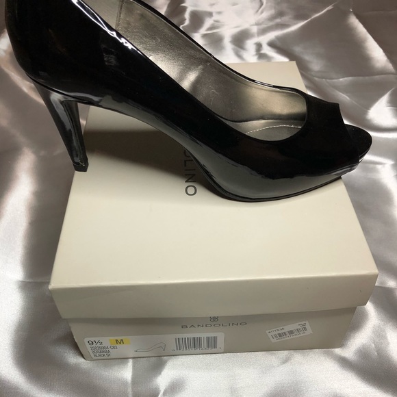 Black Peep Toe Heels - Picture 1 of 4